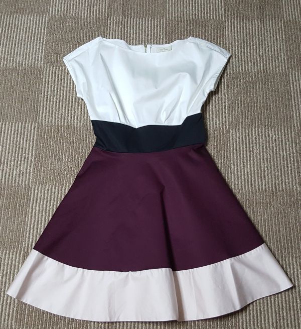 新品　送料無料　US0号/JP7号～9号ケイトスペード ニューヨークKate Spade New York colorblock fiorella dress