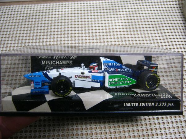 ・送料300円●ミニカー 現状●ミニチャンプス 1/43●ベネトン ルノー 1996 LAUNCH VERSION●F1 アレジ_画像1