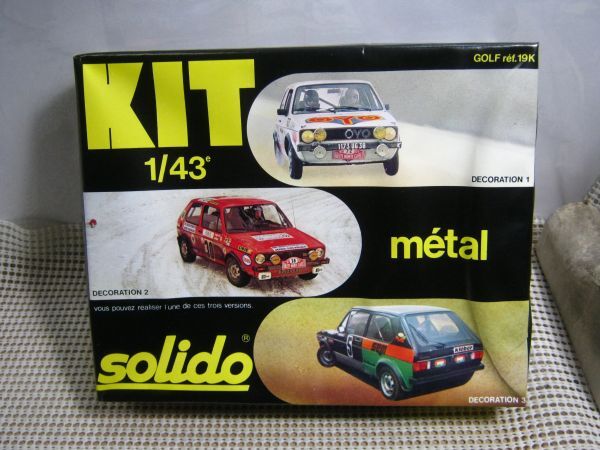 * postage 350 jpy * present condition not yet constructed goods * Solido 1/43 metal kit * Volkswagen Golf * Rally car 