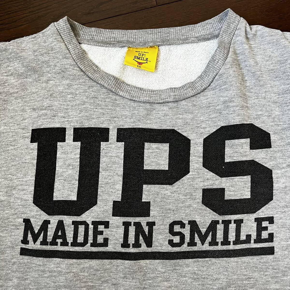 U■UP!SMILE アップスマイル メンズ スウェット セットアップ L Lサイズ グレー ジャージ 裏起毛 上下セット トレーナー パンツ の画像6