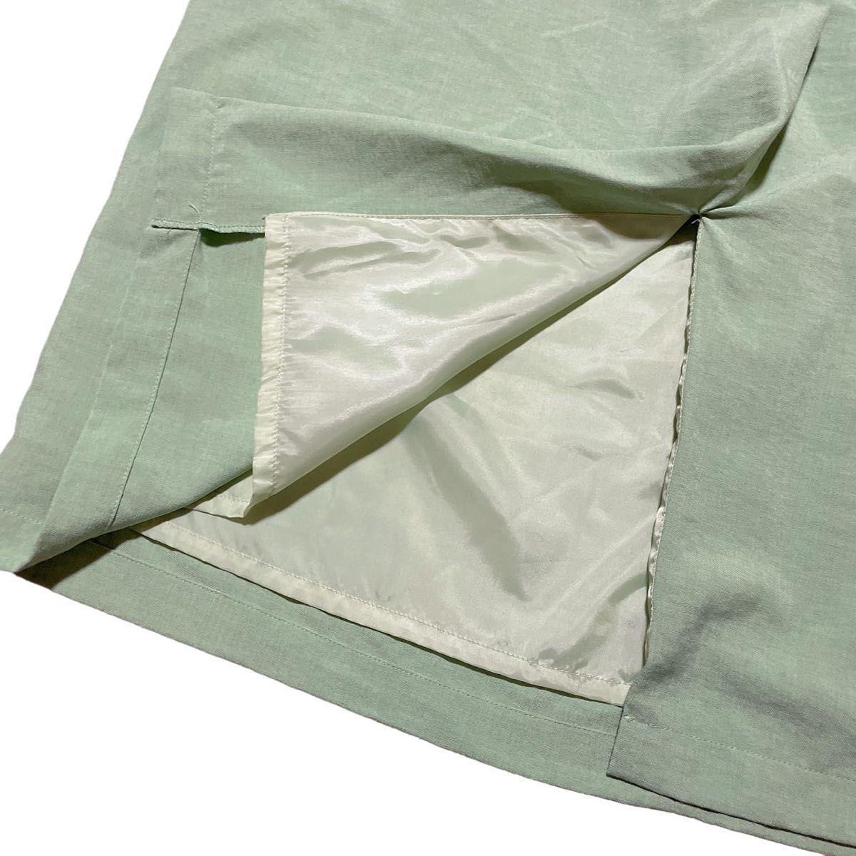 ※出品数確保の為、期間限定出品※ ILSUFFIT スカート リボン ギャザー グリーン 38サイズ