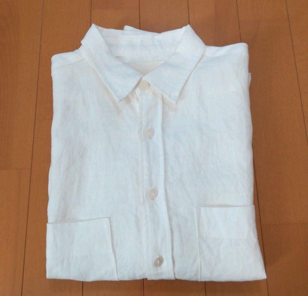 MOROKOBAR モロコバー 麻 リネン シャツ ホワイト 白 日本製 MADE IN JAPAN 長袖シャツ フリーサイズ