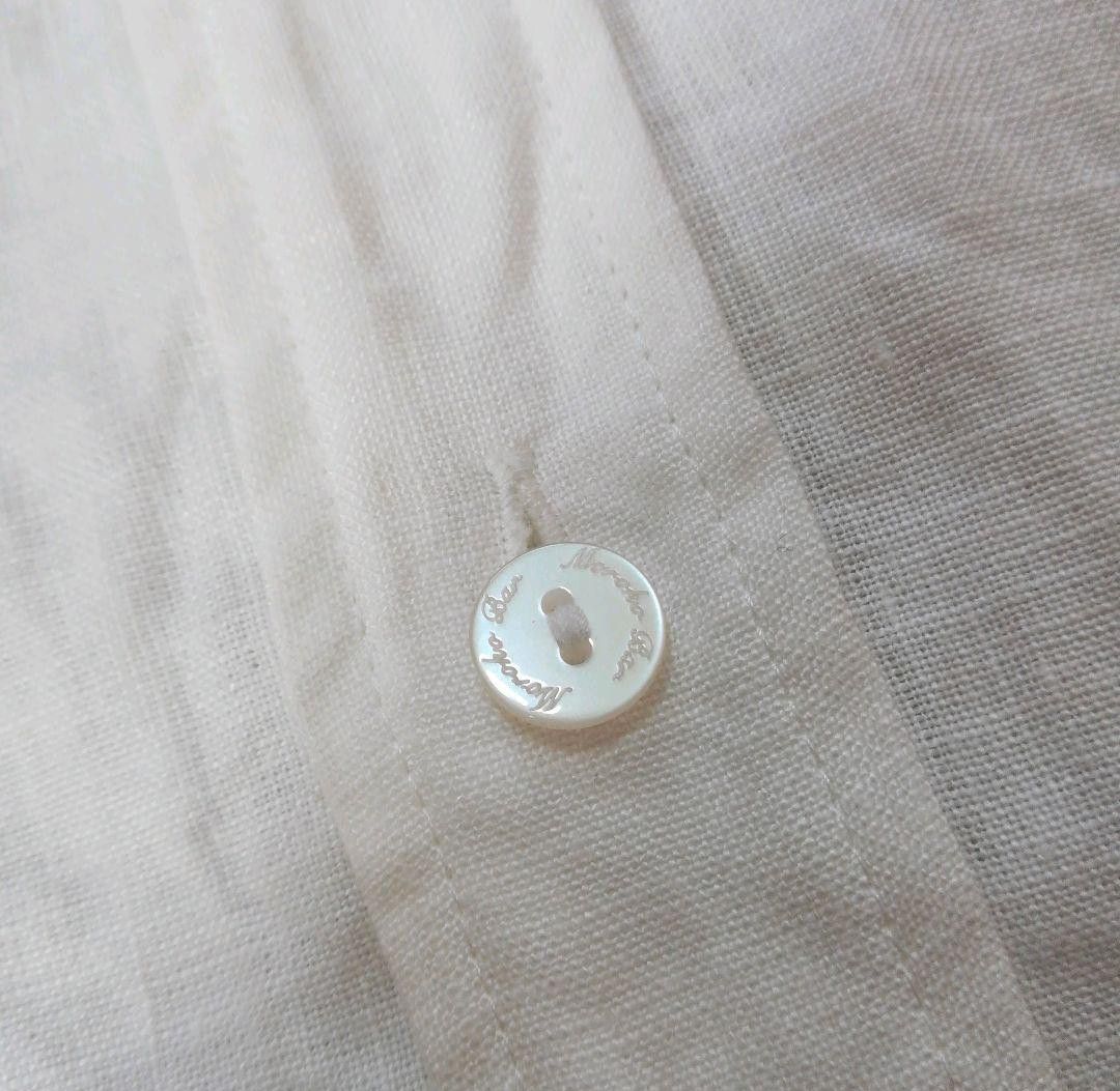 MOROKOBAR モロコバー 麻 リネン シャツ ホワイト 白 日本製 MADE IN JAPAN 長袖シャツ フリーサイズ
