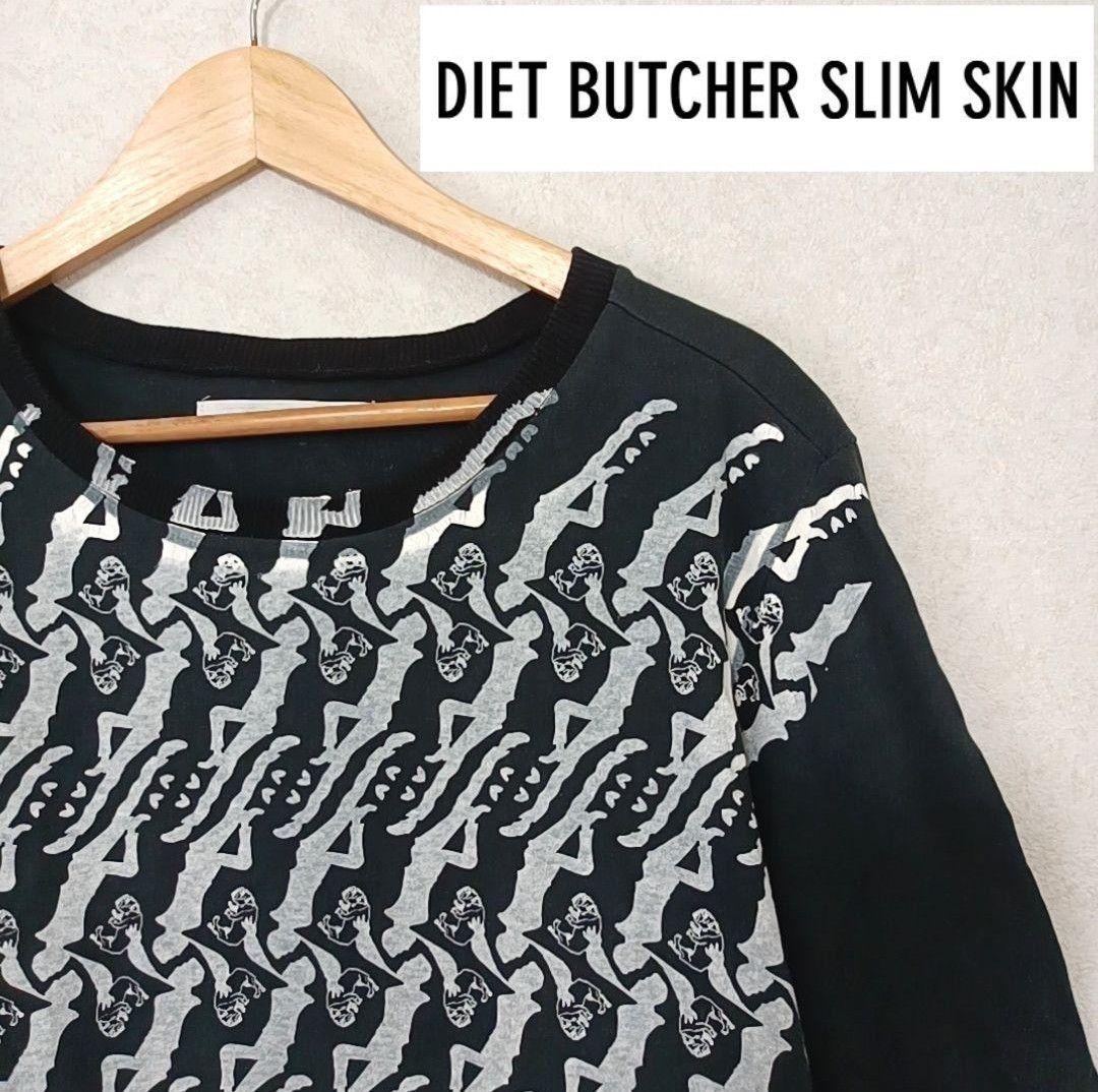 DIET BUTCHER SLIM SKIN ダイエットブッチャースリムスキン メタルバーガー 日本製 Tシャツ ブラック 黒 