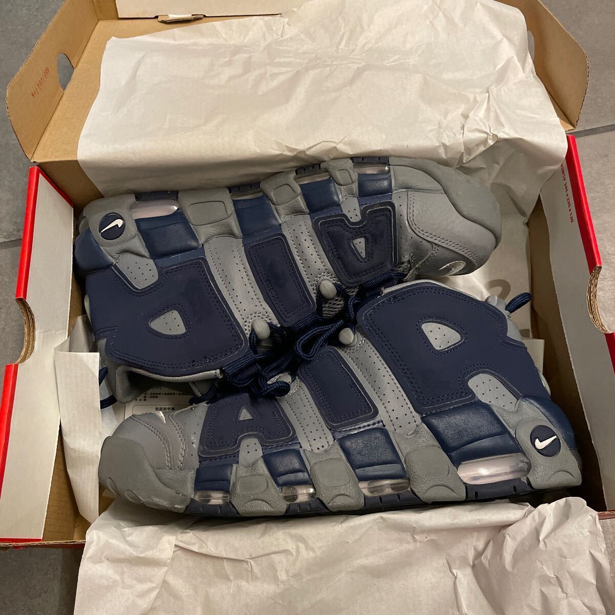 新品 正規品 NIKE AIR MORE UPTEMPO ナイキ エア モア アップテンポ 96 スニーカー US10.5ミッドナイトネイビー　28.5センチ_画像3