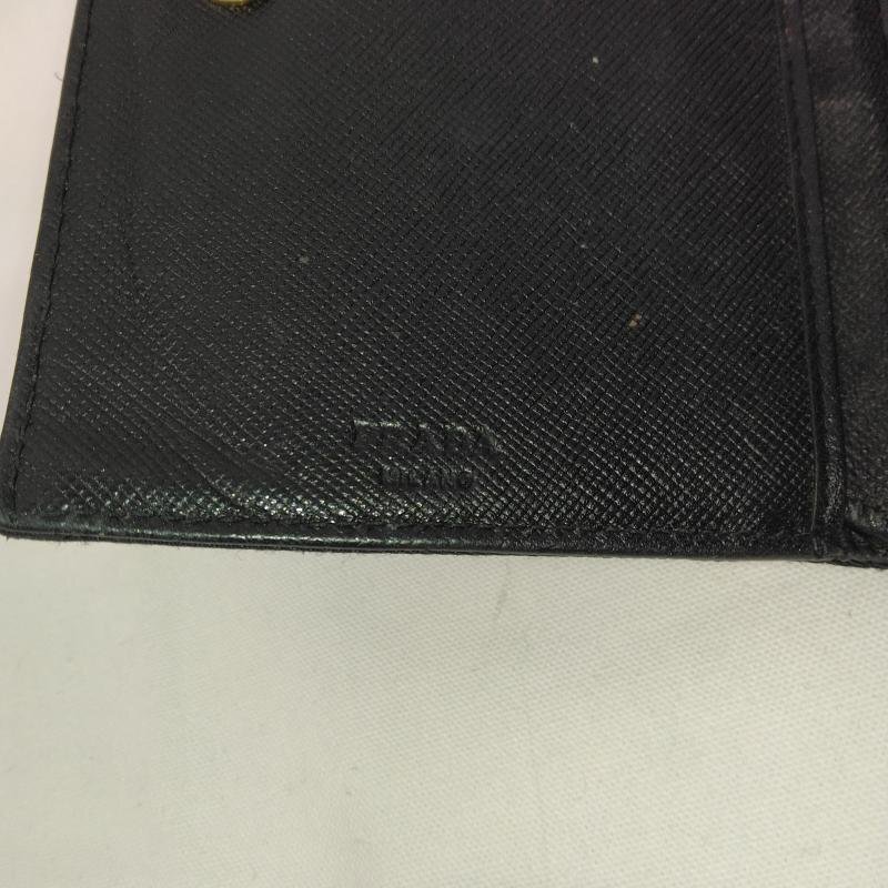 プラダ ポコノ ナイロン 二つ折り 財布 レザー 三角プレート ロゴ コンパクト ウォレット 財布 財布 - 黒 / ブラック_画像8