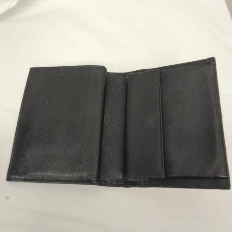 プラダ ポコノ ナイロン 二つ折り 財布 レザー 三角プレート ロゴ コンパクト ウォレット 財布 財布 - 黒 / ブラック_画像6