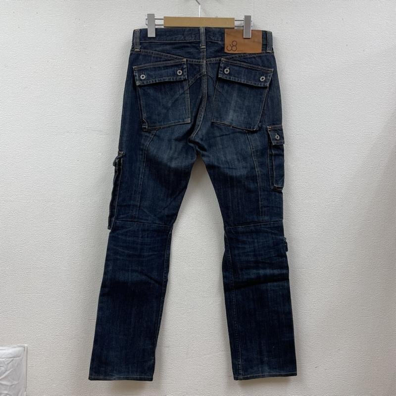  Johnbull Denim ji- bread jeans button fly 11079 rhinoceros slim cargo Kurashiki . island pants pants M indigo / indigo 