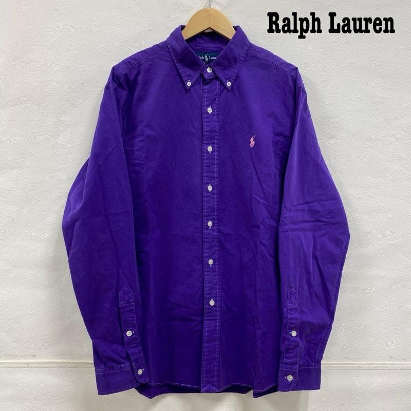 ラルフローレン Ralph Lauren CLASSIC FIT ボタンダウンシャツ L シャツ、ブラウス シャツ、ブラウス L 紫 / パープル X 桃 / ピンク_画像1