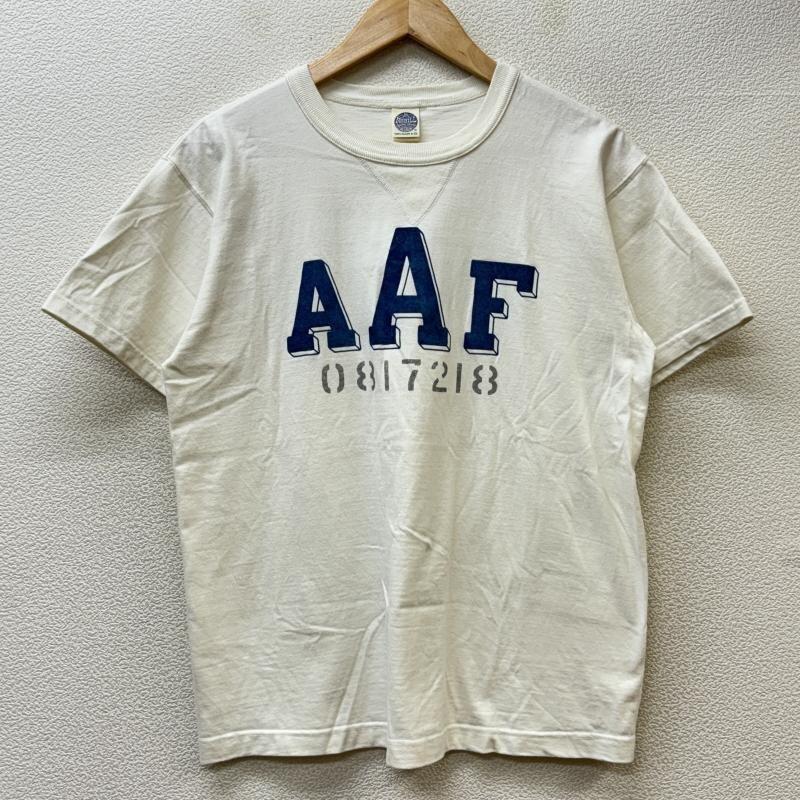 トイズマッコイ US AAF フェルトロゴ ステンシル プリント 前V クルーネック Tシャツ Tシャツ M_画像1