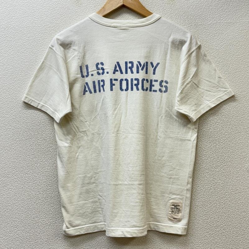 トイズマッコイ US AAF フェルトロゴ ステンシル プリント 前V クルーネック Tシャツ Tシャツ M_画像4