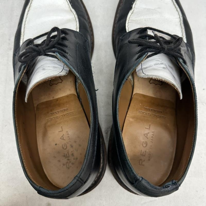 リーガル Uチップ B6B 2968 W21C レースアップ シューズ 革靴 革靴 26.0cm 黒 / ブラック X 白 / ホワイト_画像7
