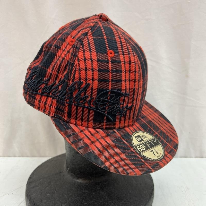 シュプリーム NEW ERA ニューエラ チェック ベースボールキャップ 7 1/2 59.6cm 帽子 帽子 - 赤 / レッド_画像1