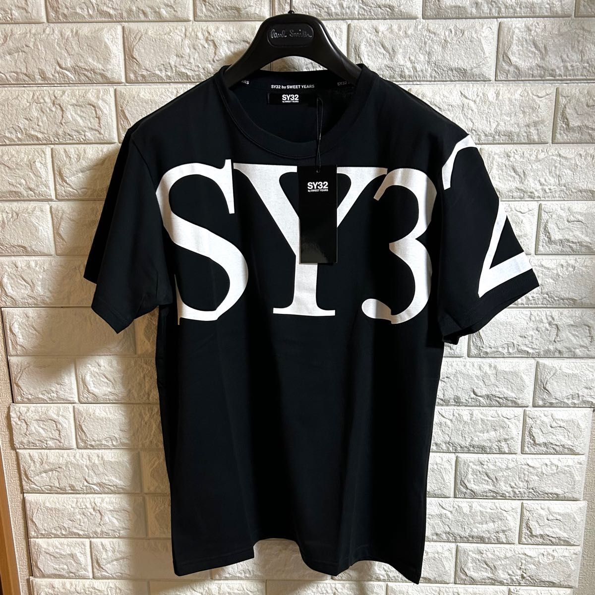 【新品】SY32 bysweetyears／クルーネック ビッグロゴ Tシャツ カットソー Lサイズ