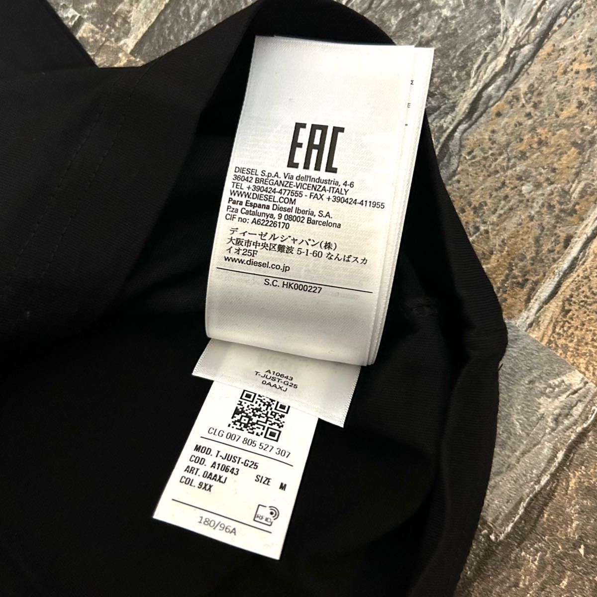 【新品】DIESEL ディーゼル／クルーネック バックプリントTシャツ カットソー Mサイズ 半袖