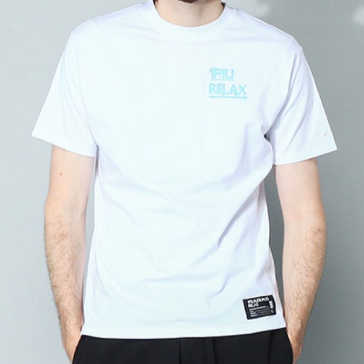 【新品】1PIU1UGUALE3 RELAX／ペインティング パックプリントロゴ Tシャツ Mサイズ 半袖