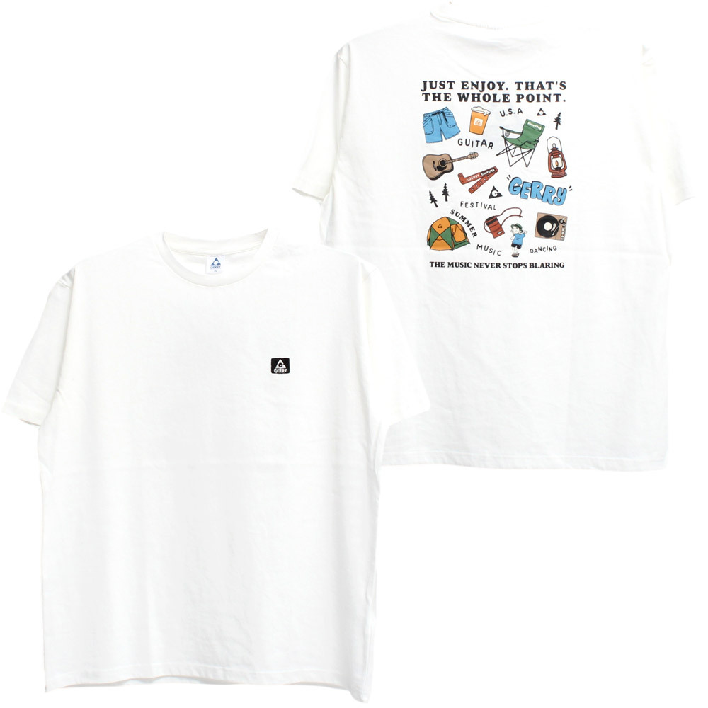 【新品】 4L ホワイト GERRY ジェリー 半袖 Tシャツ メンズ 大きいサイズ ロゴ バックプリント クルーネック カットソー_画像4