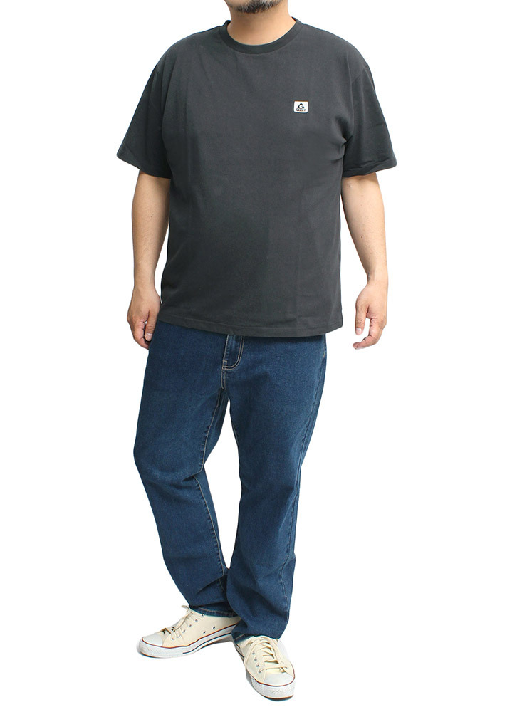 【新品】 5L ダークグレー GERRY ジェリー 半袖 Tシャツ メンズ 大きいサイズ ロゴ バックプリント クルーネック カットソー_画像2