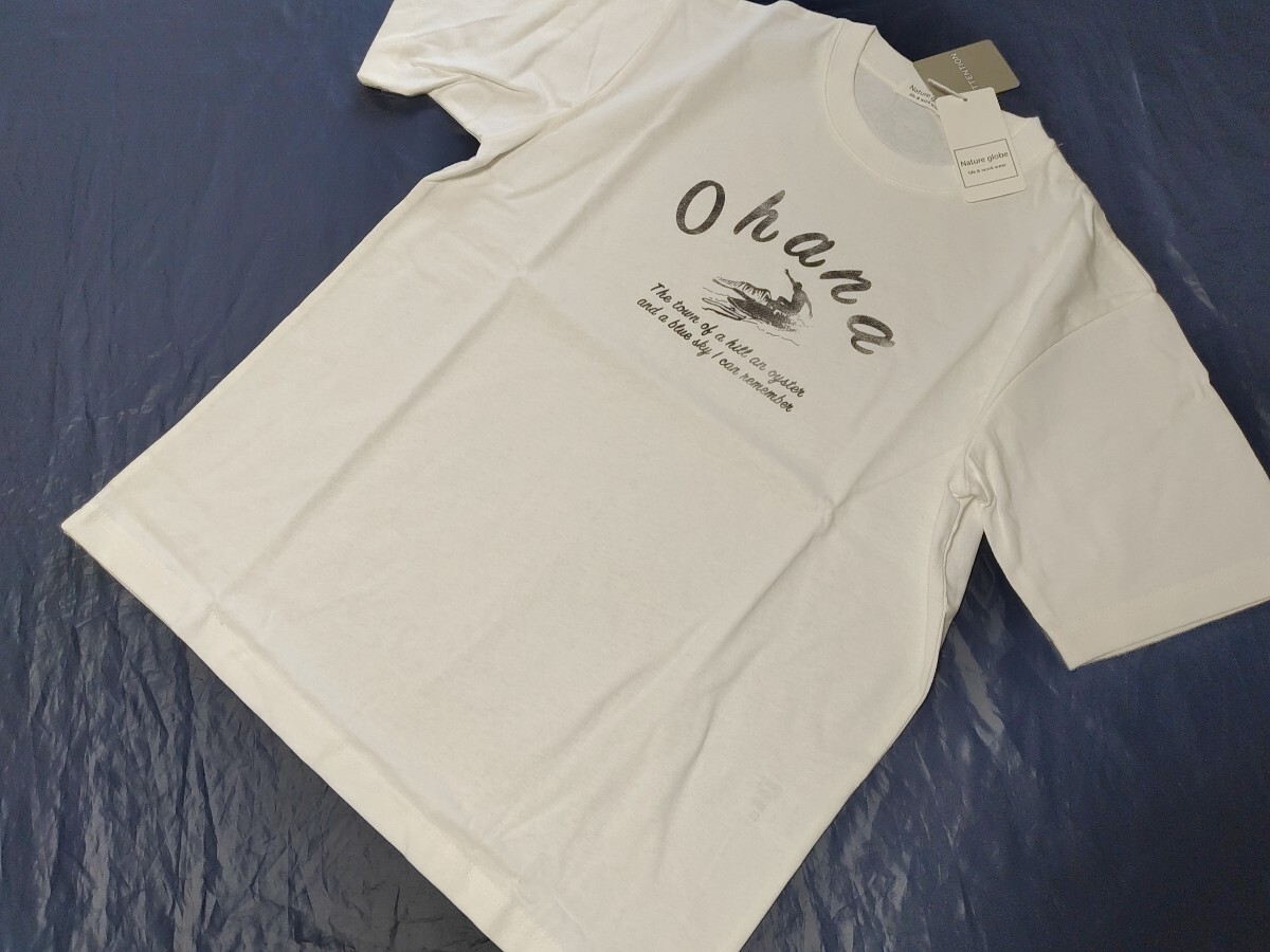 M寸・半袖新品／ohanaプリントTシャツ●ホワイト
