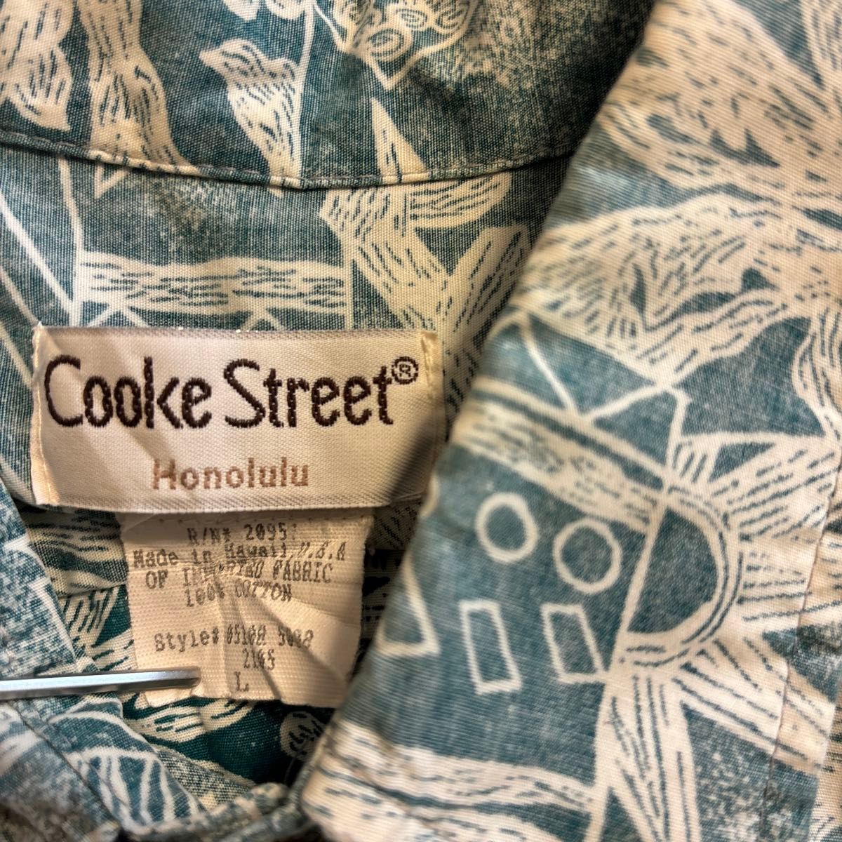 90s アロハシャツ Cooke Street クックストリート ハワイ製 半袖シャツ