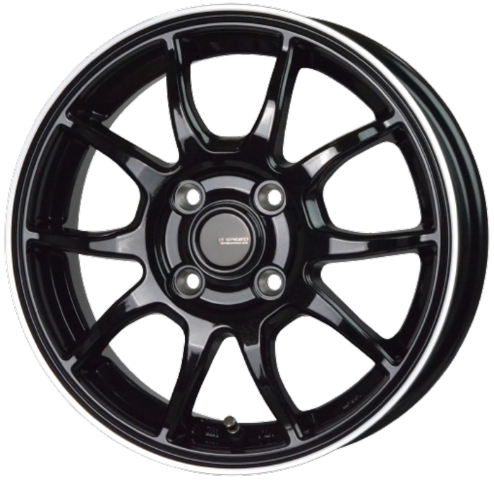 TOYO OPEN COUNTRY R/T 165/80R14 97/95N LT G.Speed P-06 メタリックブラック+リムポリッシュ 14インチ 5J+38 4H-100_画像1