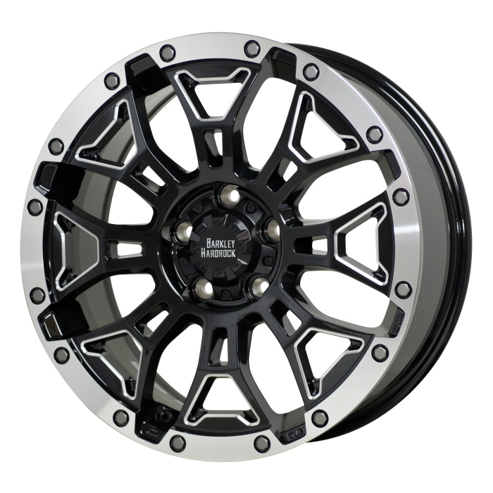 ホイール4本セット BARKLEY HARDROCK ELBERT ブラックサイドマシニング 18インチ 7.5J+38 5H-114.3