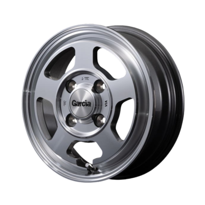 TOYO OPEN COUNTRY AT3 WL 165/80R14 97/95N LT Garcia Chicago 5 メタリックグレーポリッシュ 14インチ 5.5J+40 4H-100 4本セット_画像1