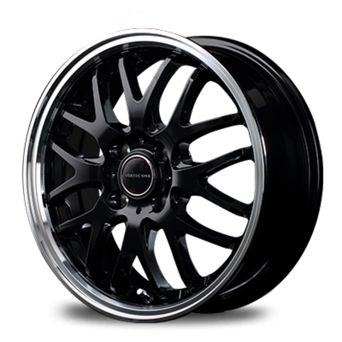 TOYO PROXES TR1 195/55R16 VERTEC ONE EXE10 グロッシーブラック/リムポリッシュ 16インチ 6J+43 4H-100 4本セット_画像1