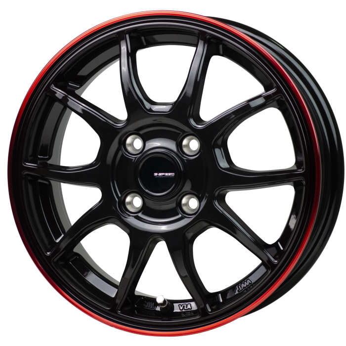 TOYO PROXES TR1 195/55R16 G.Speed P-06 ブラック+レッドクリア 16インチ 6J+45 4H-100 4本セット_画像1