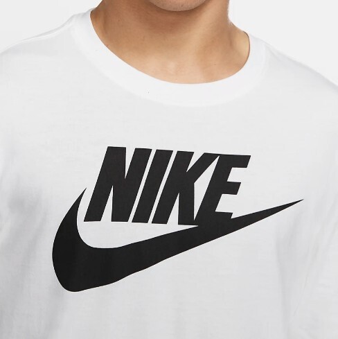 [新品] NIKE ナイキ ロンT 長袖Tシャツ ロングスリーブTシャツ NIKEロゴ ビッグロゴ ビッグスウッシュ 白 XLサイズ_画像2