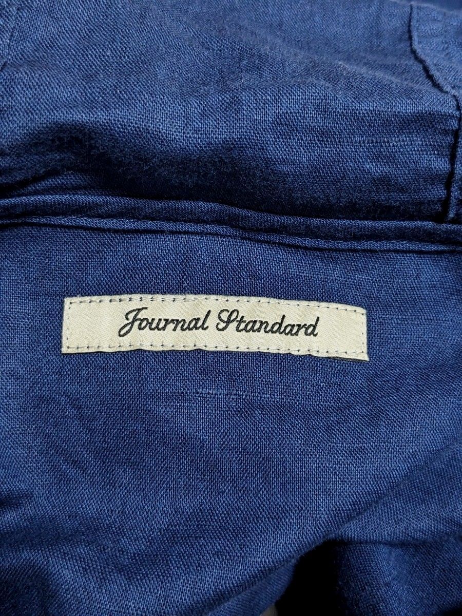 JOURNAL STANDARD 薄手 フード付きジャケット　マウンテンパーカー リネン コットン 麻 ネイビー Ｍサイズ