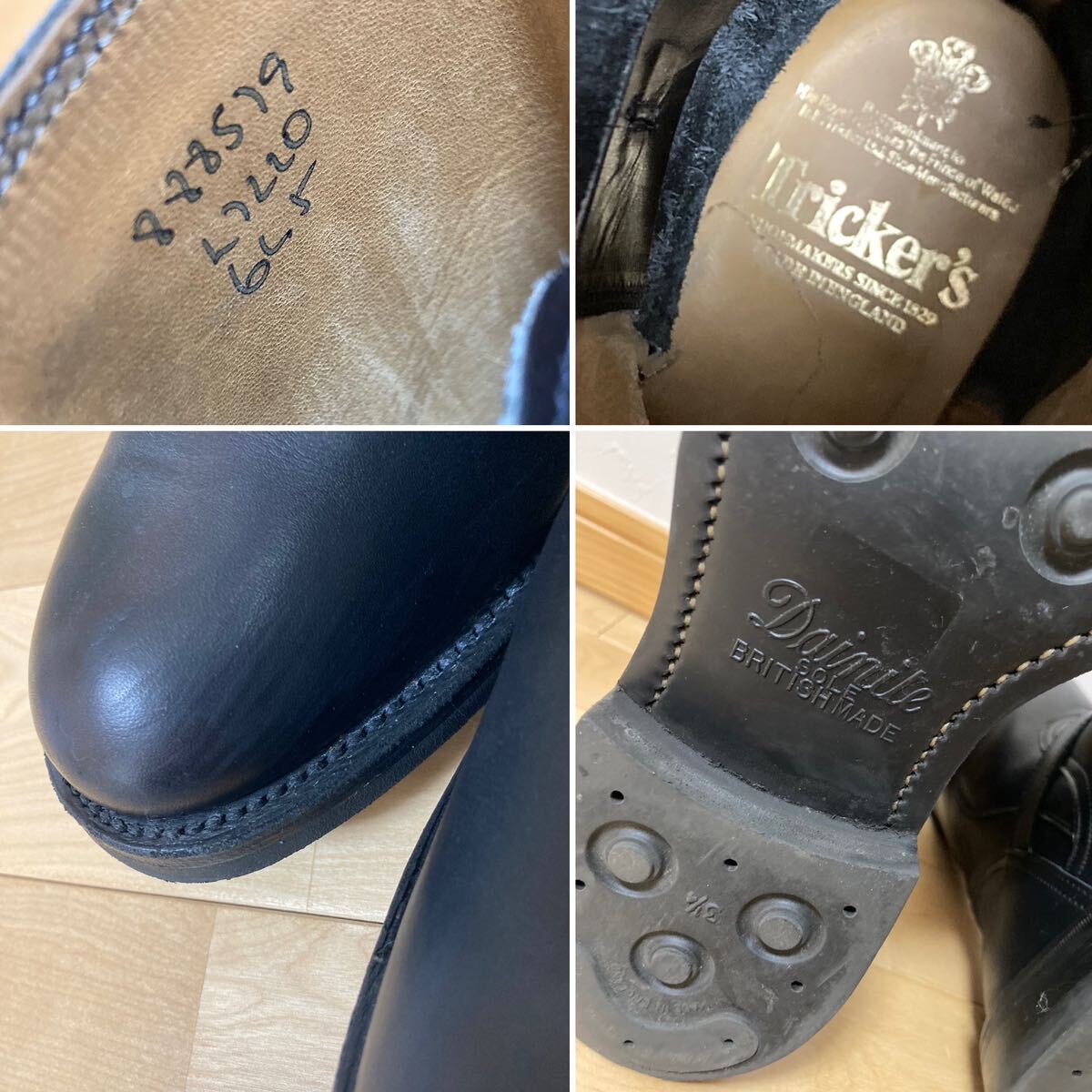 美品☆[Tricker's] 定価84,000 L7220 モーターサイクルブーツ バイカーレザーブーツ UK6.5 Fits.5 ブラック888579 レディース トリッカーズ_画像8