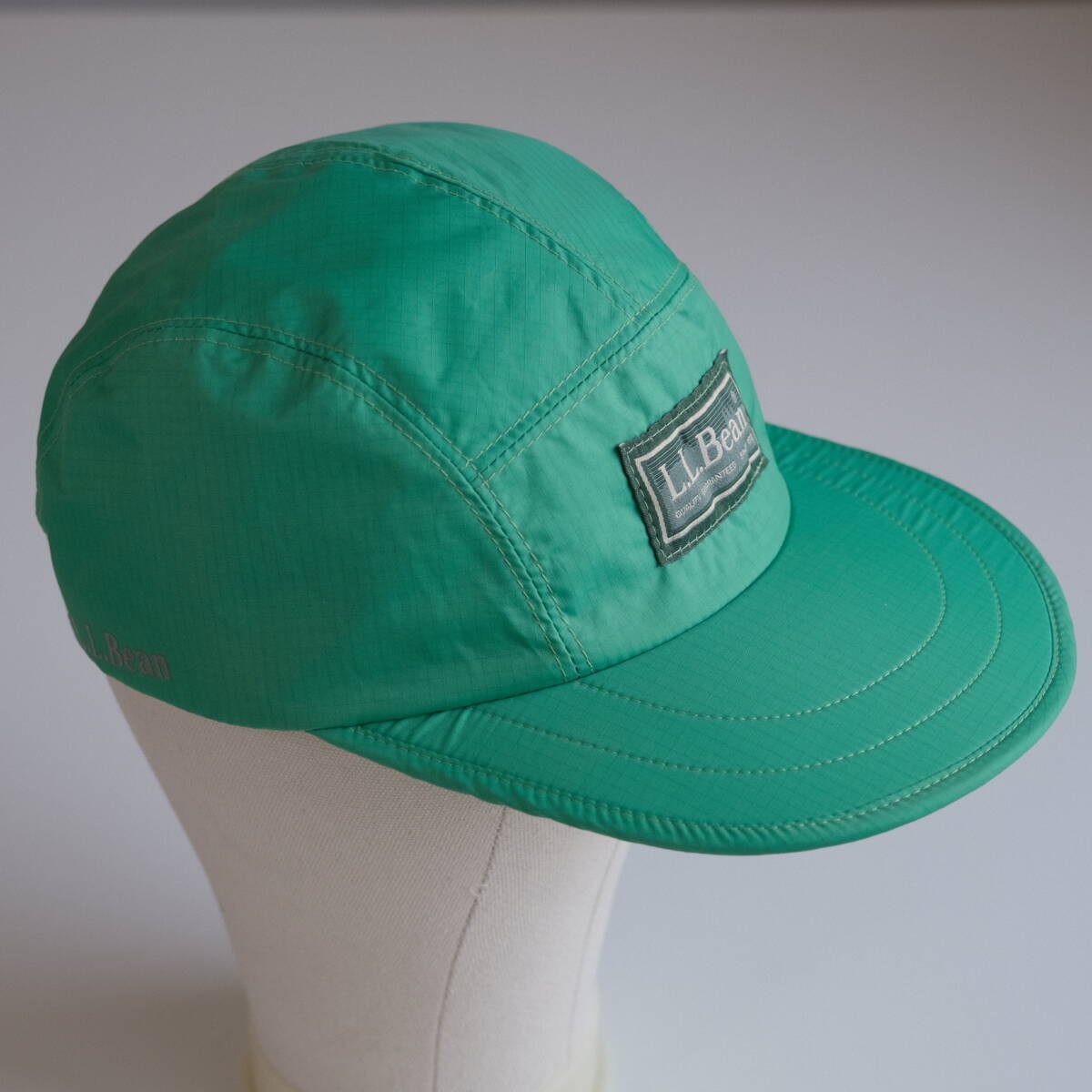 L.L.bean キャップ 90s ナイロンジャケット リメイク llbean グリーンタグ 帽子(検Eddie Bauer usa ヴィンテージの画像1