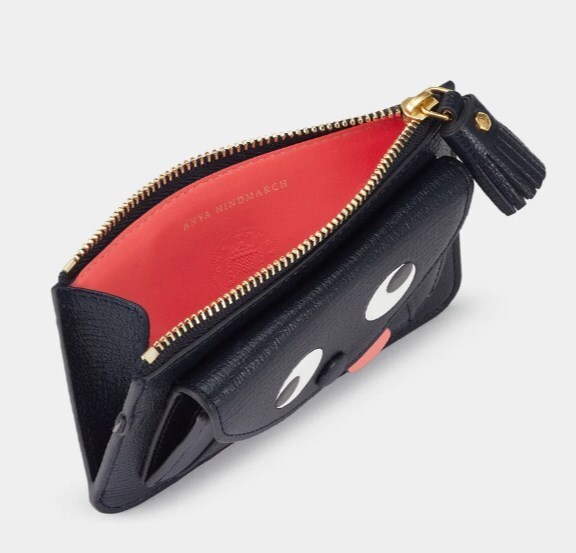  новый товар Anya Hindmarch * Zany Zipped кожа футляр для карточек [ бесплатная доставка ]