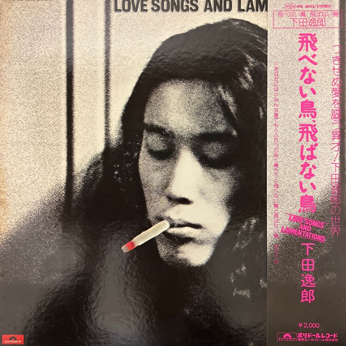 下田逸郎　飛べない鳥、飛ばない鳥　ポリドール　オリジナル盤　MR 5033 LOVE SONGS AND LAMENTATIONS_画像1