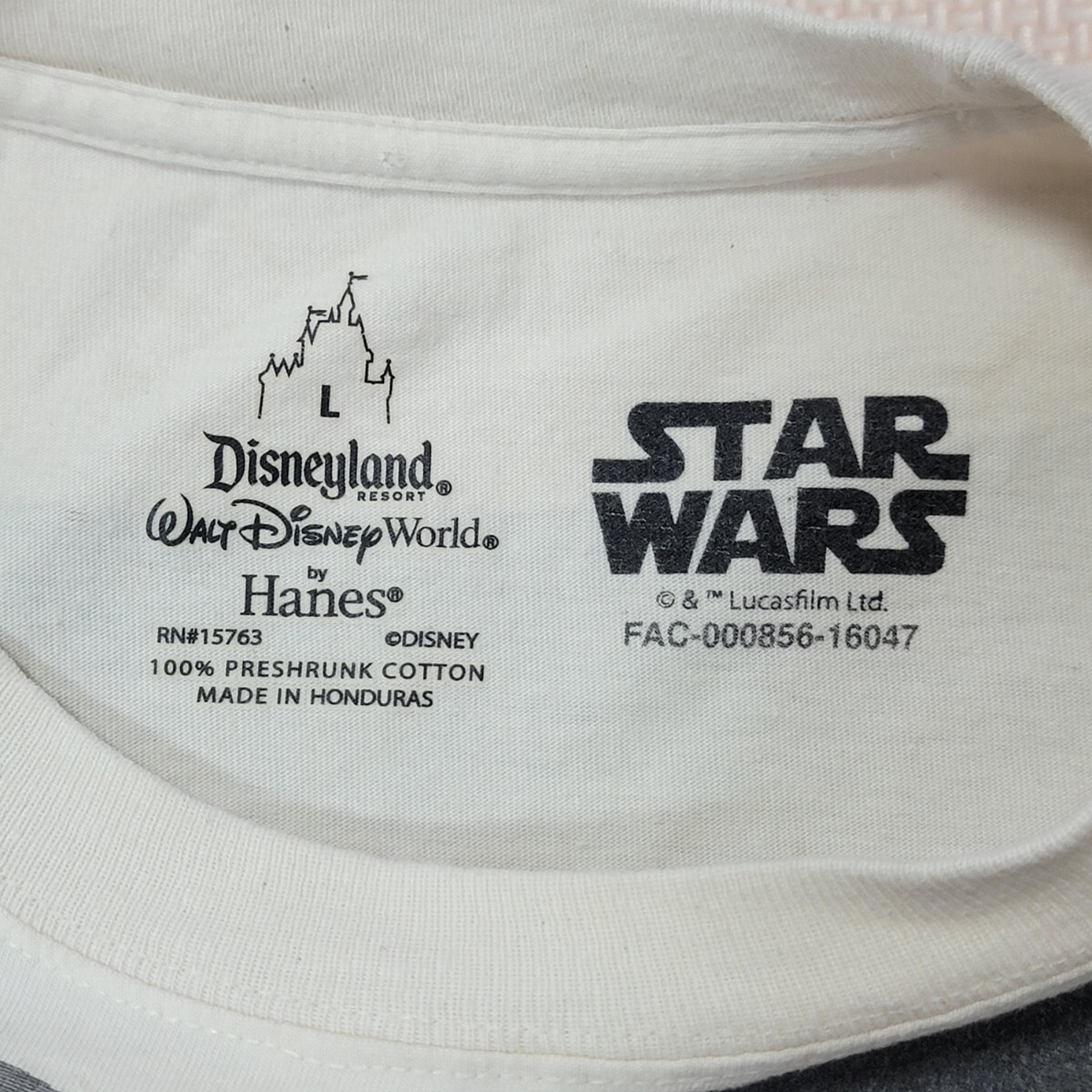 【限定】Disneyland ディズニー WALTDisney ヘインズ Hanes スターウォーズ STARWARS コラボ Tシャツ L ハン ソロ 半袖_画像8