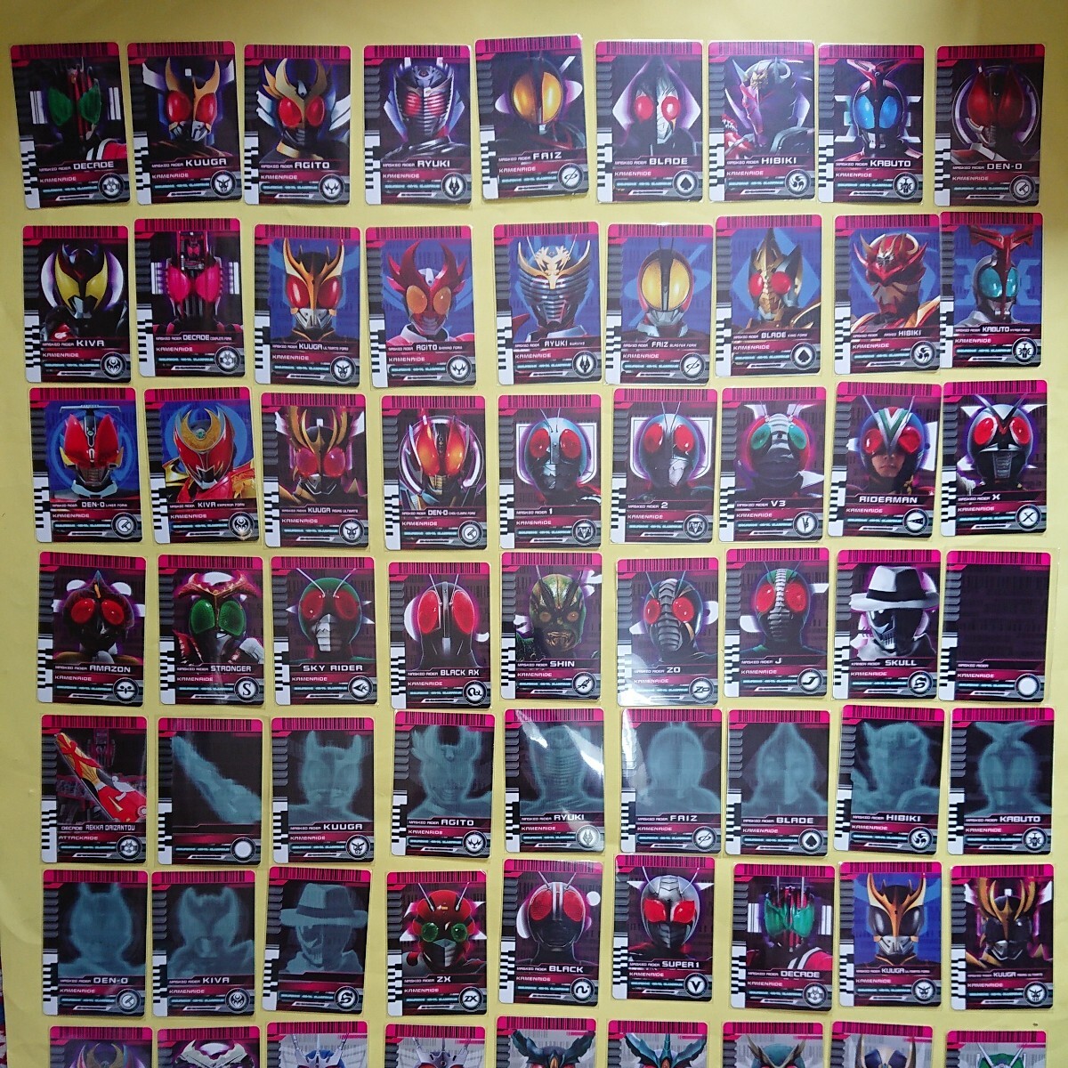 仮面ライダーディケイド ライダーカードアーカイブス プラカード まとめ売り 大量 215枚_画像3