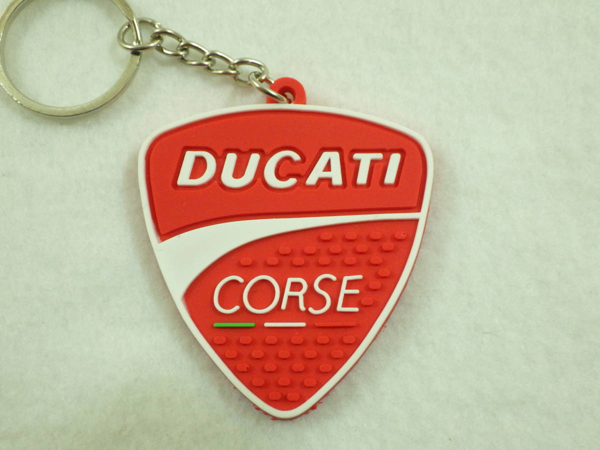 DUCATI CORSE シリコンラバー製 キーホルダー ドゥカティ コルセ ドカティ MOTO GP WSBK の画像1