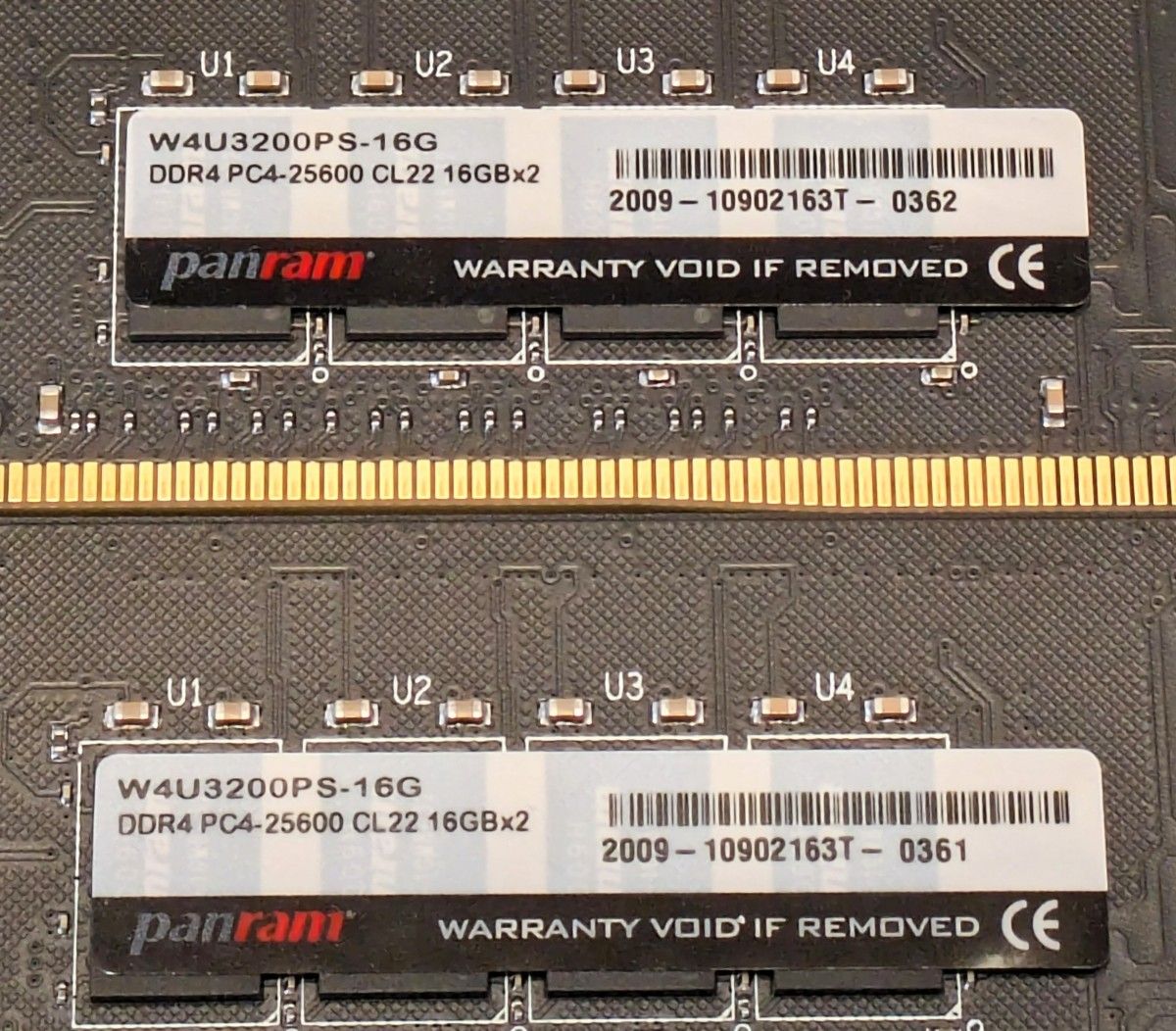 DDR4 3200 PC4-25600 16GB×2 (32GB) メモリ W4U3200PS-16G PANRAM