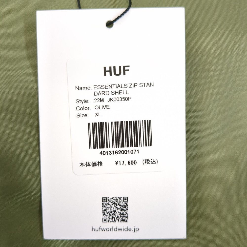 HUF　ESSENTIALS ZIP STANDARD SHELL　メンズ　カーキ　ジャケット　SIZE XL　ハフ　◆3115/登呂店_画像7