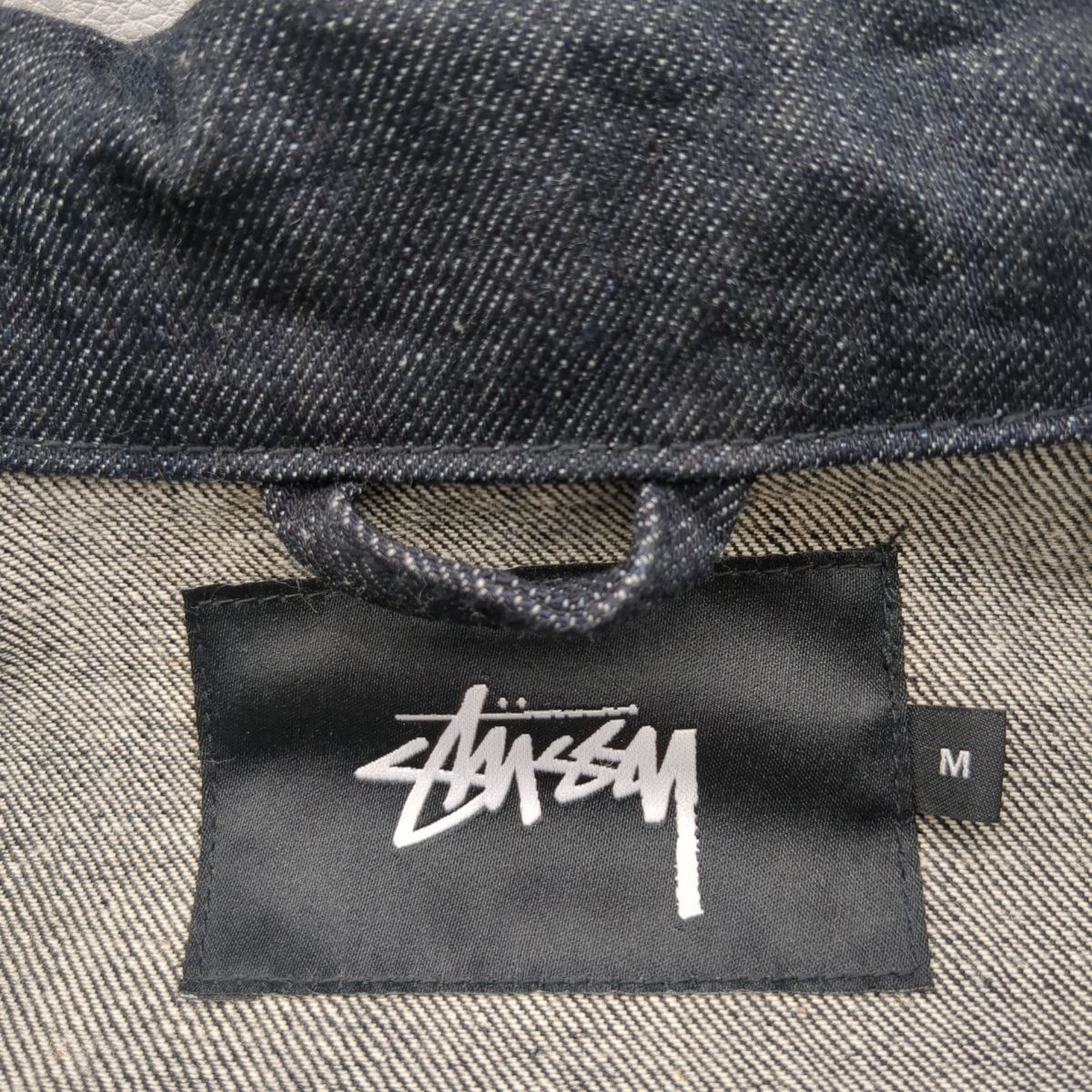 ステューシー　デニムコーチジャケット　インディゴ　SIZE M　刺繍　メンズ　stussy ◆3109/宮竹店_画像4