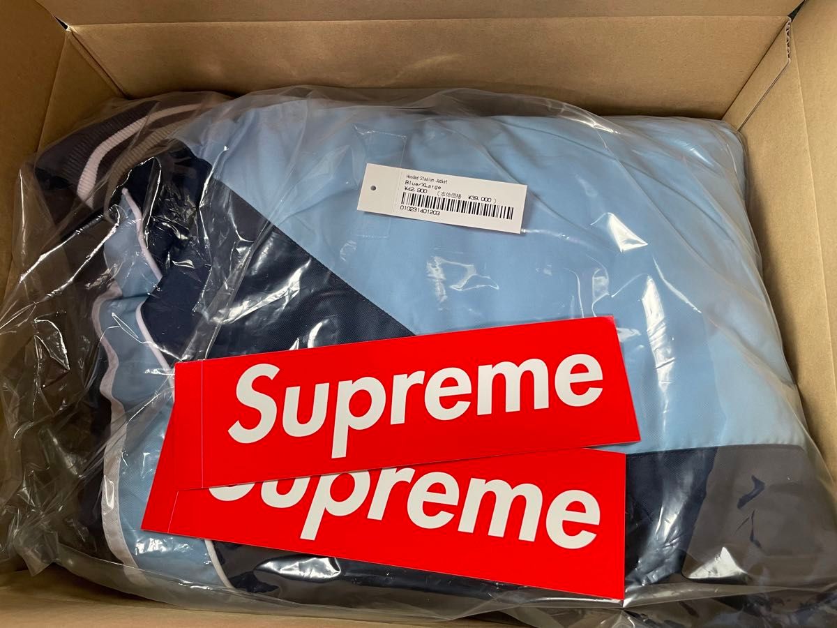 Supreme Hooded Stadium Jacket "Blue" XL