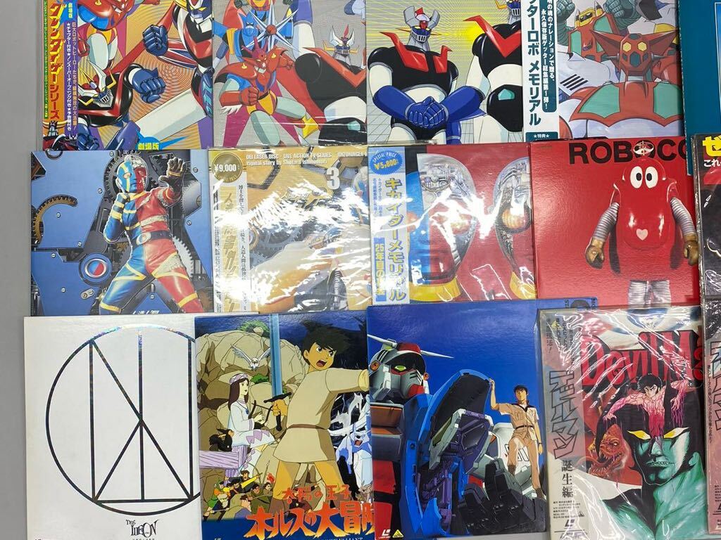 MK# anime special effects laser disk 22 sheets Kikaider Godzilla Gundam Robot navy blue Mazinger Z Cutie Honey Devilman retro used 