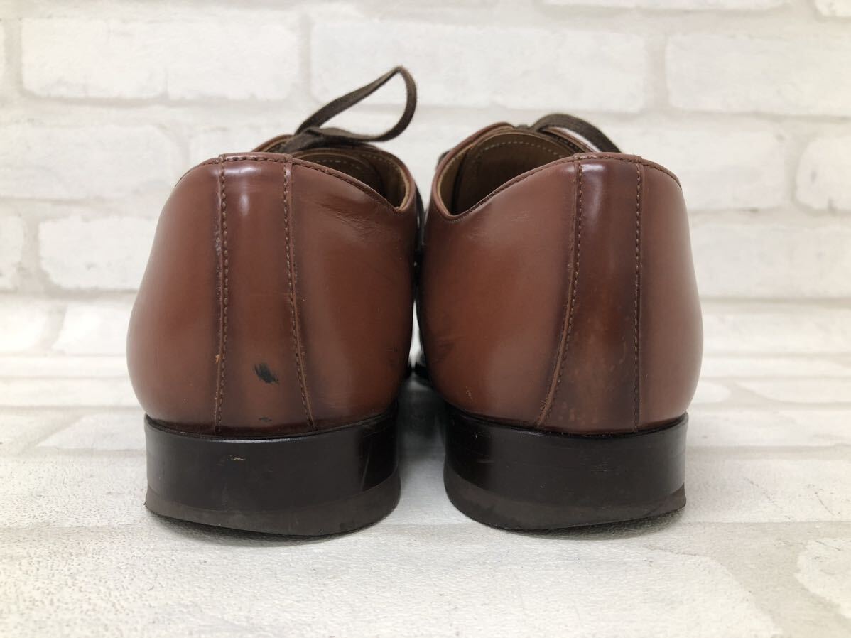H■① REGAL リーガル クォーターブローグ 革靴 25.5cm メンズ ブラウン 茶 レザーシューズ ビジネスシューズ ストレートチップ 靴 中古品 の画像5