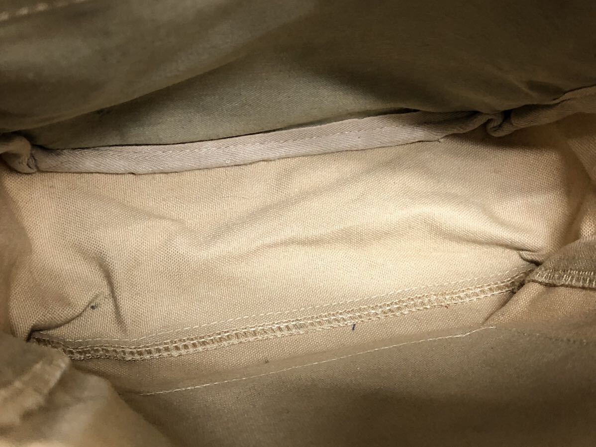 H# Ichizawa Hanpu made Mini shoulder bag beige group canvas length length diagonal ..sakoshu pochette smartphone pouch bag bag man and woman use 