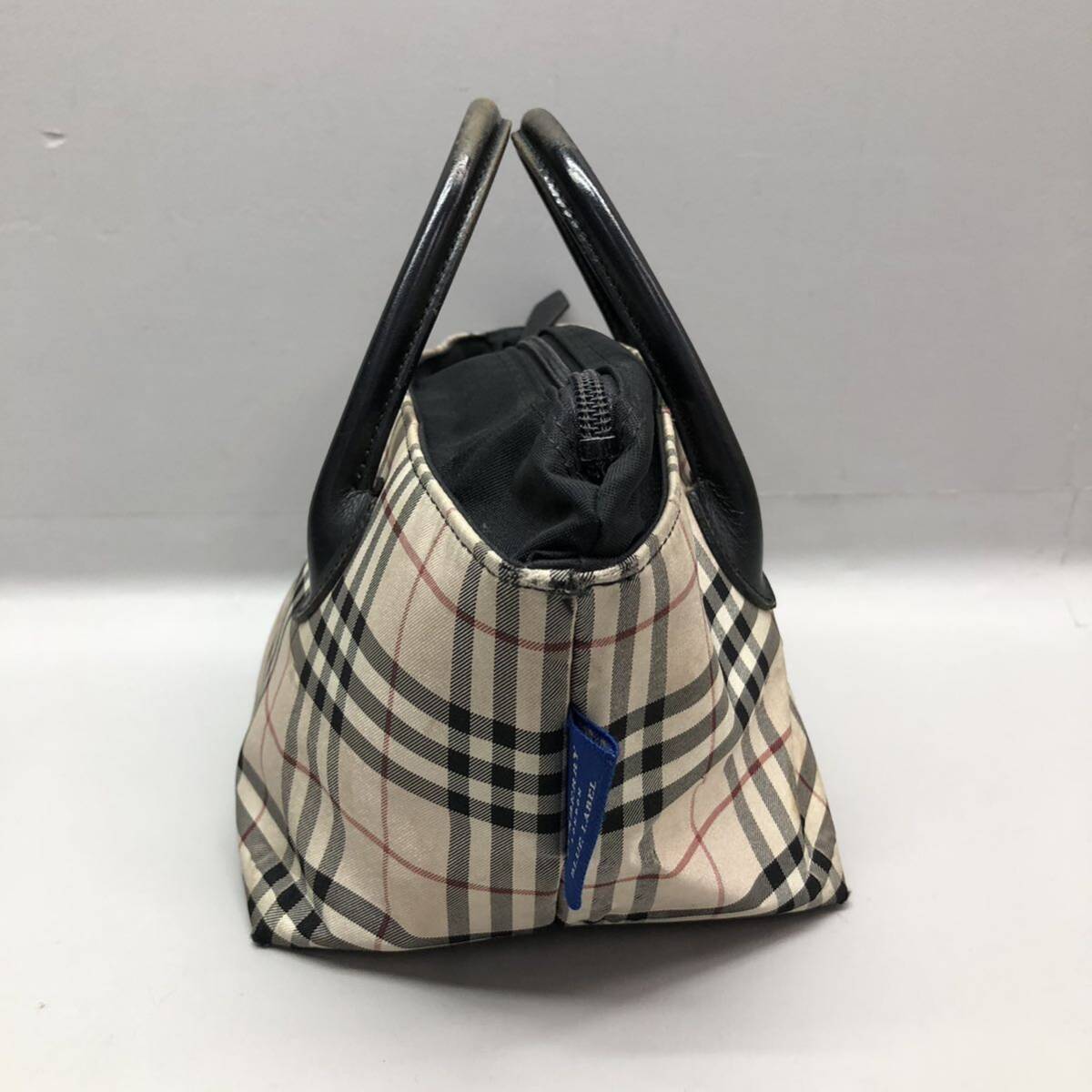 H■ BURBERRY BLUE LABEL バーバリー ブルーレーベル ミニ ハンドバッグ トートバッグ ノバチェック ベージュ 手持ち 鞄 レディース_画像3