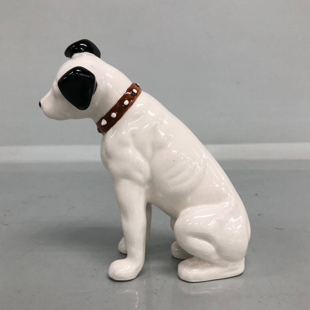 H■ Victor ビクター 犬 ニッパー 陶器製 置物 オブジェ 高さ16cm ニッパー君 犬 動物 フィギュリン 当時物 昭和レトロ コレクション _画像5