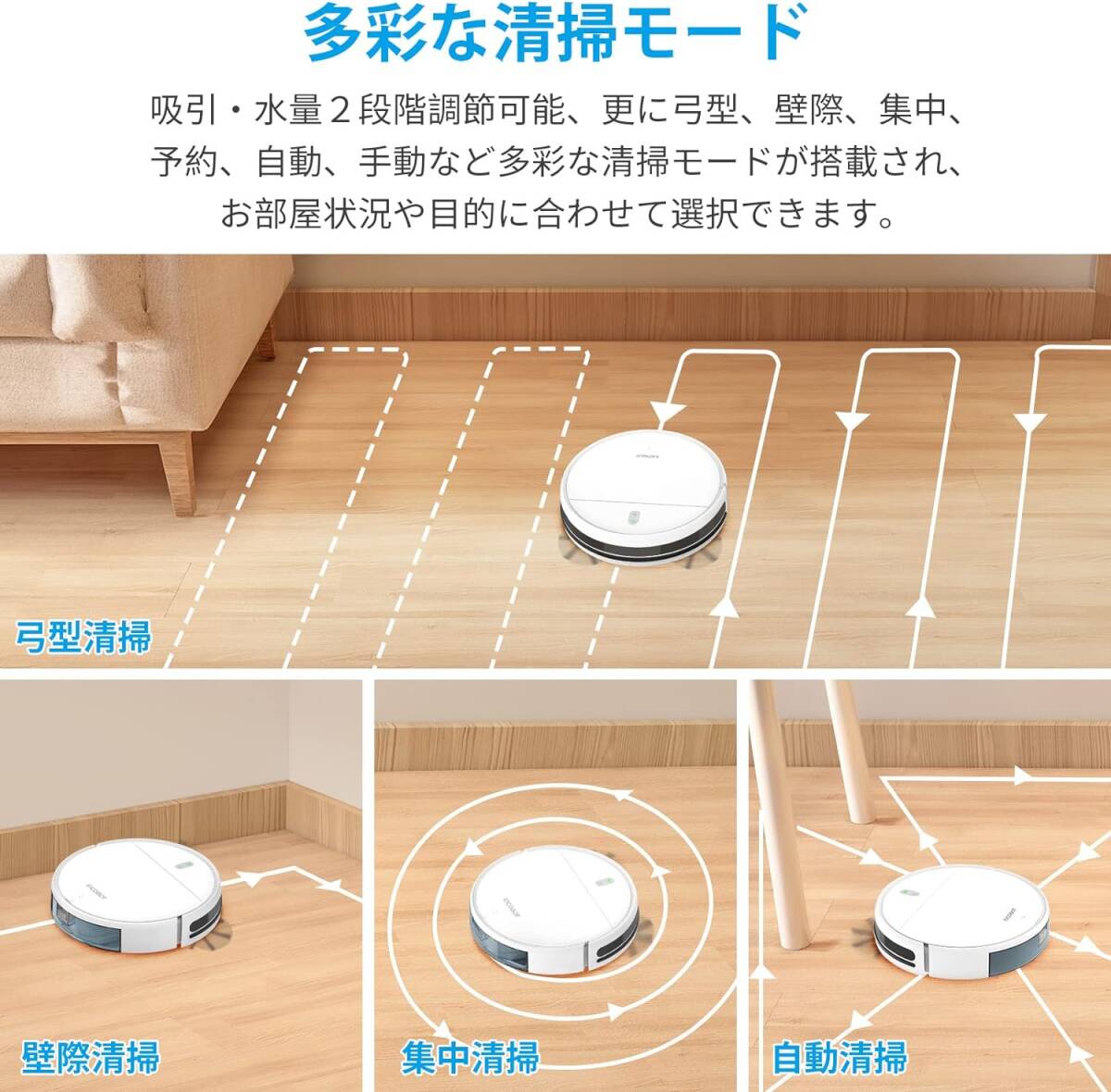  new goods unused * free shipping EICOBOT robot vacuum cleaner water .. both for 2600Pa thin type 110 minute automatic charge reservation cleaning falling prevention remote control Japanese manual attaching 