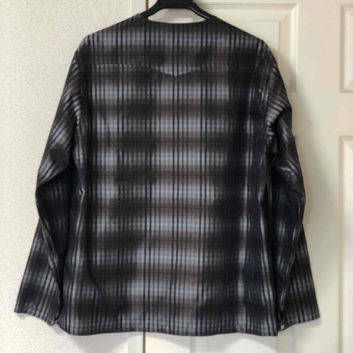 新品 未使用 サイズXL Needles Cowboy V/N Shirt Ombre Stripe Jq. Blue ニードルズ カウボーイ Vネック シャツ オンブレ ストライプ_画像4