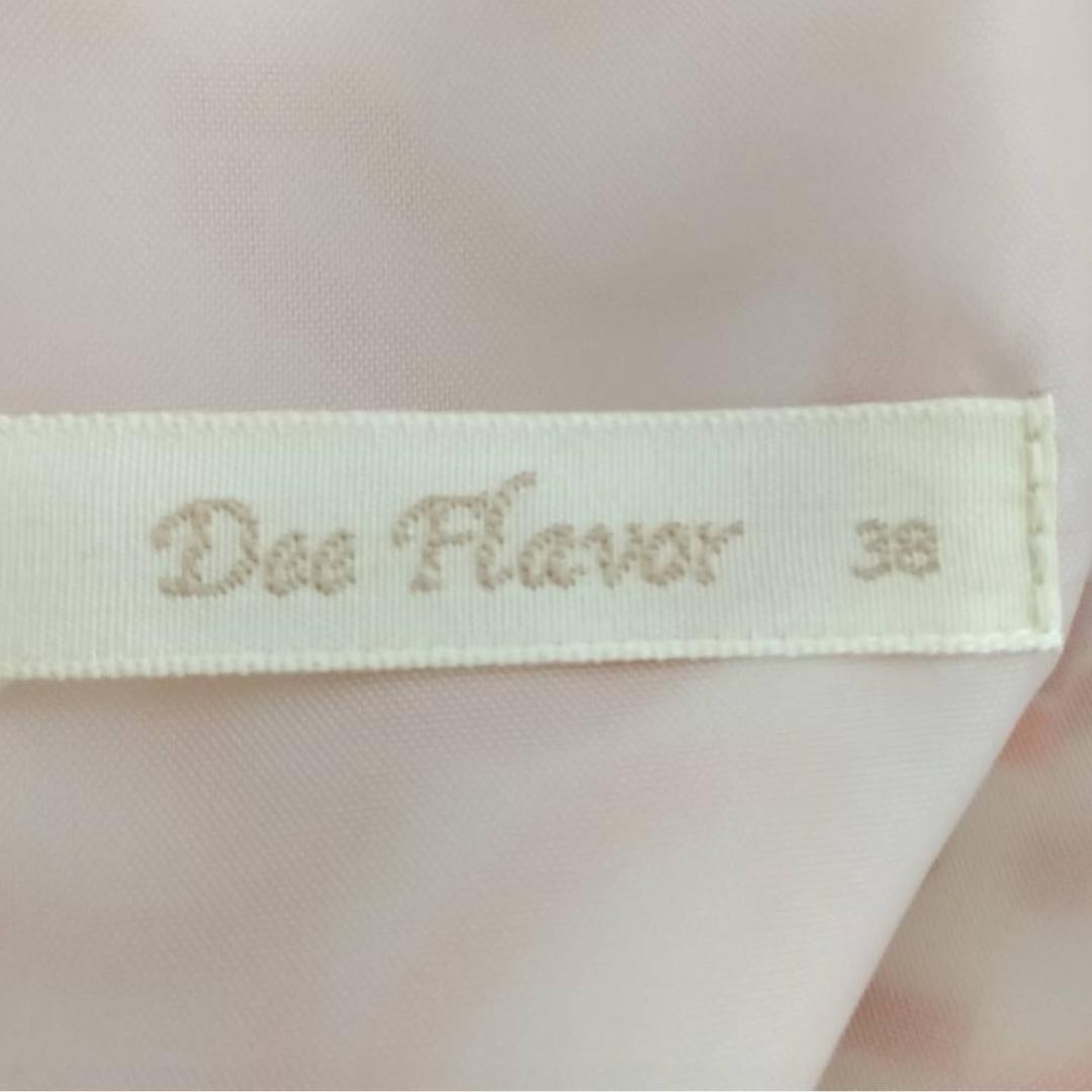 Dee Flavor キュプラ素材混 アート総柄 ダブルフェイス ひざ丈フレアスカート 膝丈 38サイズ レディースファッション